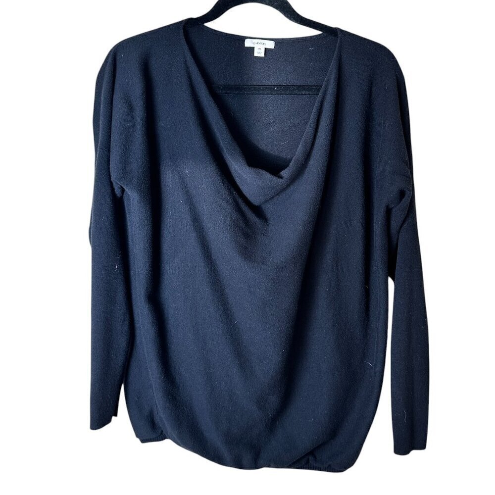 NORDSTROM Caslon Drape Neck Cotton Blend Knit Sweater - size medium - Picture 1 of 8